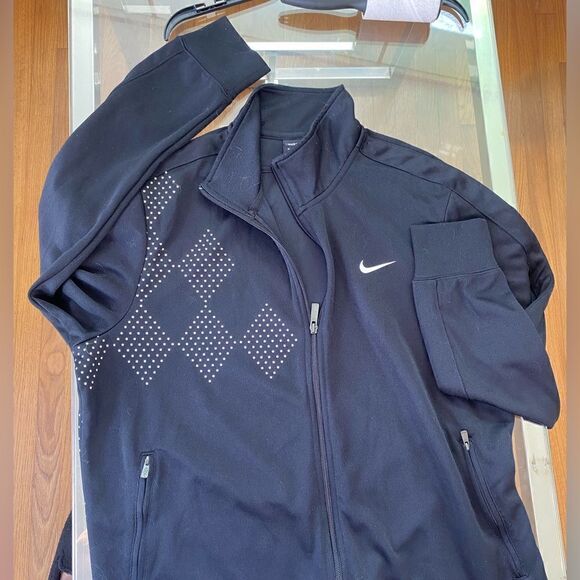 Mens Nike Golf warmup jacket front zip argyle dot print - Picture 10 of 10